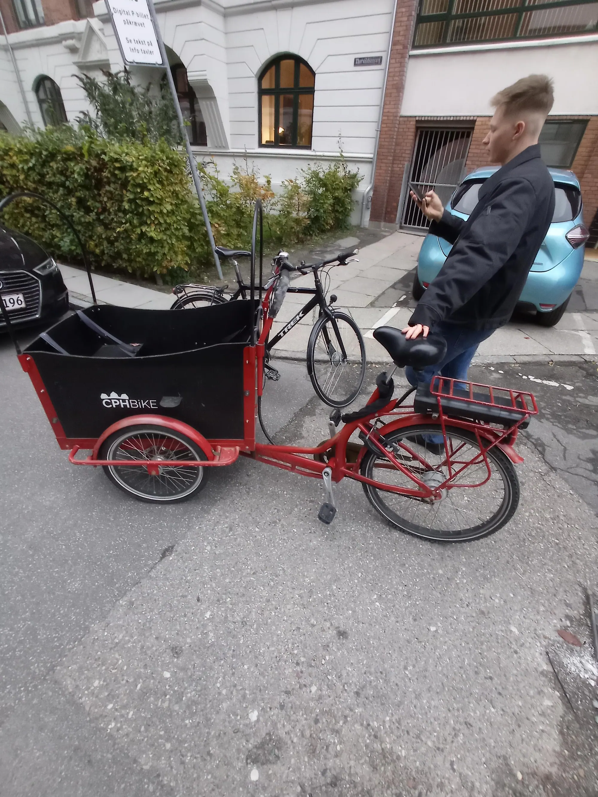 Ladcykel på gaden i København